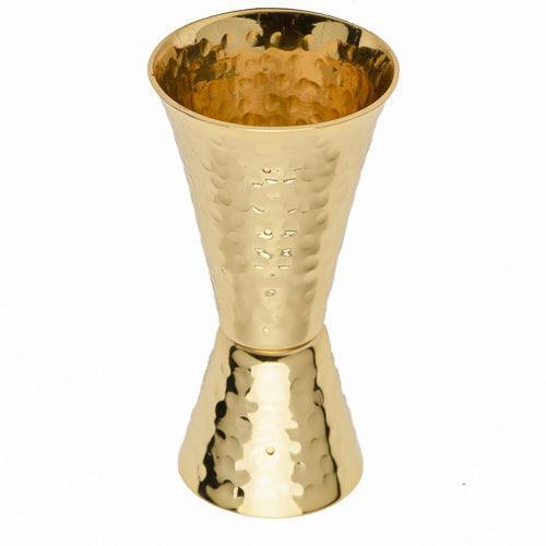 24K Gold Plated Hammered Double-Sided Jigger by Prince of Scots