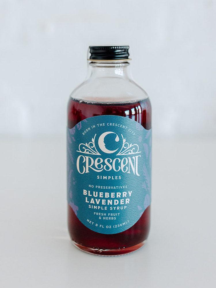 Blueberry Lavender Simple Syrup (8oz) by Crescent Simples