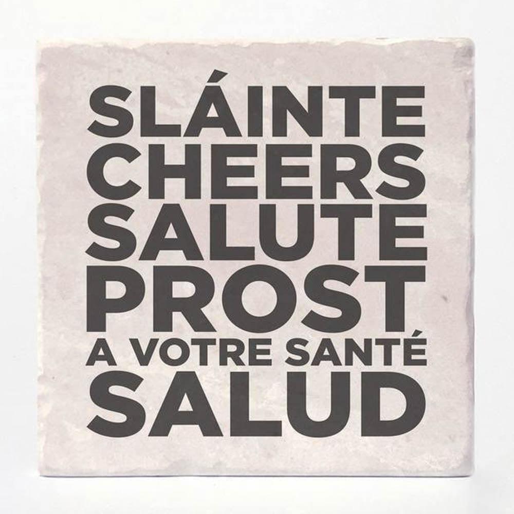 'Cheers! Around the World' Absorbent Tile Coaster by Versatile Coasters
