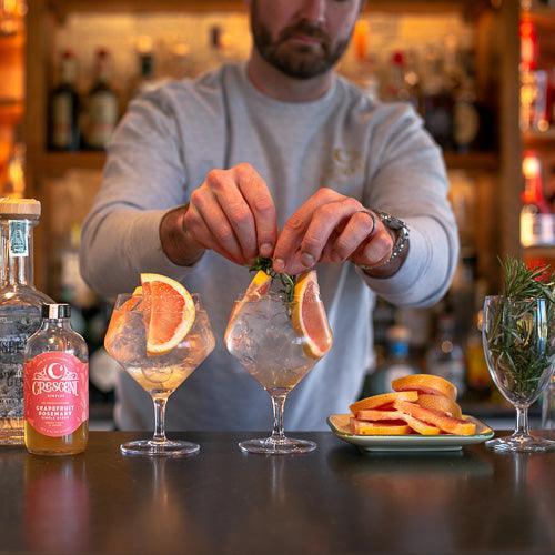 Grapefruit Rosemary Simple Syrup (8oz) by Crescent Simples