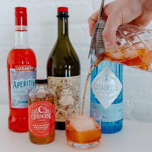 Grapefruit Rosemary Simple Syrup (8oz) by Crescent Simples