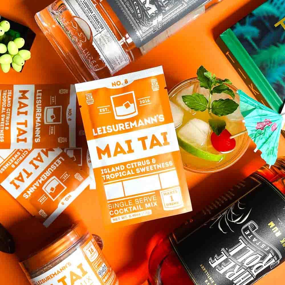 Mai Tai Single-Serve Cocktail Mix (1 packet) by Leisuremann's Cocktail Mixes