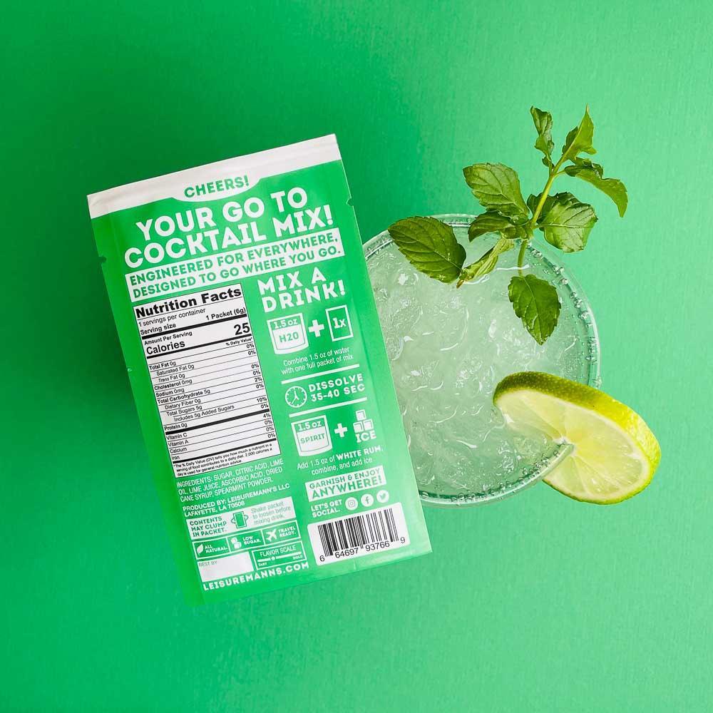Mojito Single-Serve Cocktail Mix (1 packet) by Leisuremann's Cocktail Mixes