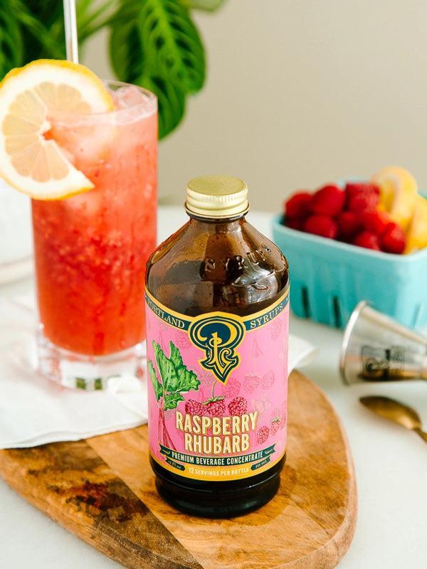 Raspberry Rhubarb Cocktail & Soda Syrup (12oz) by Portland Syrups