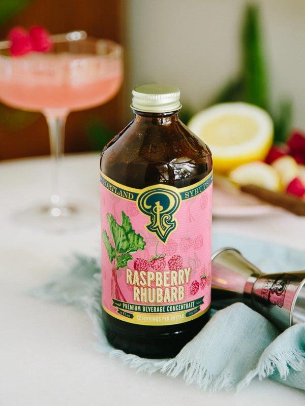 Raspberry Rhubarb Cocktail & Soda Syrup (12oz) by Portland Syrups