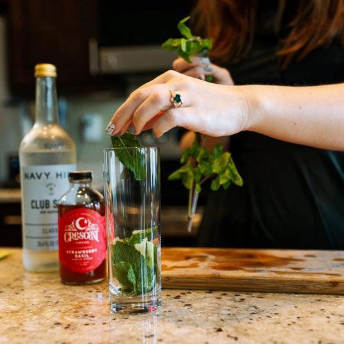 Strawberry Basil Simple Syrup (8oz) by Crescent Simples
