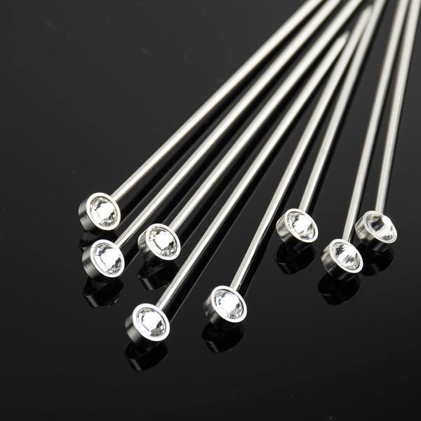 Clear Crystal Gem Cocktail Picks (Set of 8) by Prince of Scots