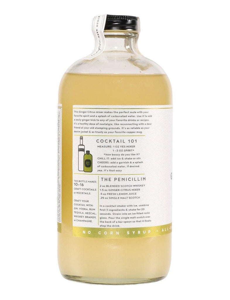 Ginger Citrus Cocktail Mixer (16oz) by Yes Cocktail Co.