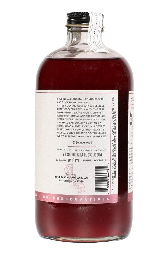 Hibiscus Rose Cocktail Mixer (16oz) by Yes Cocktail Co.
