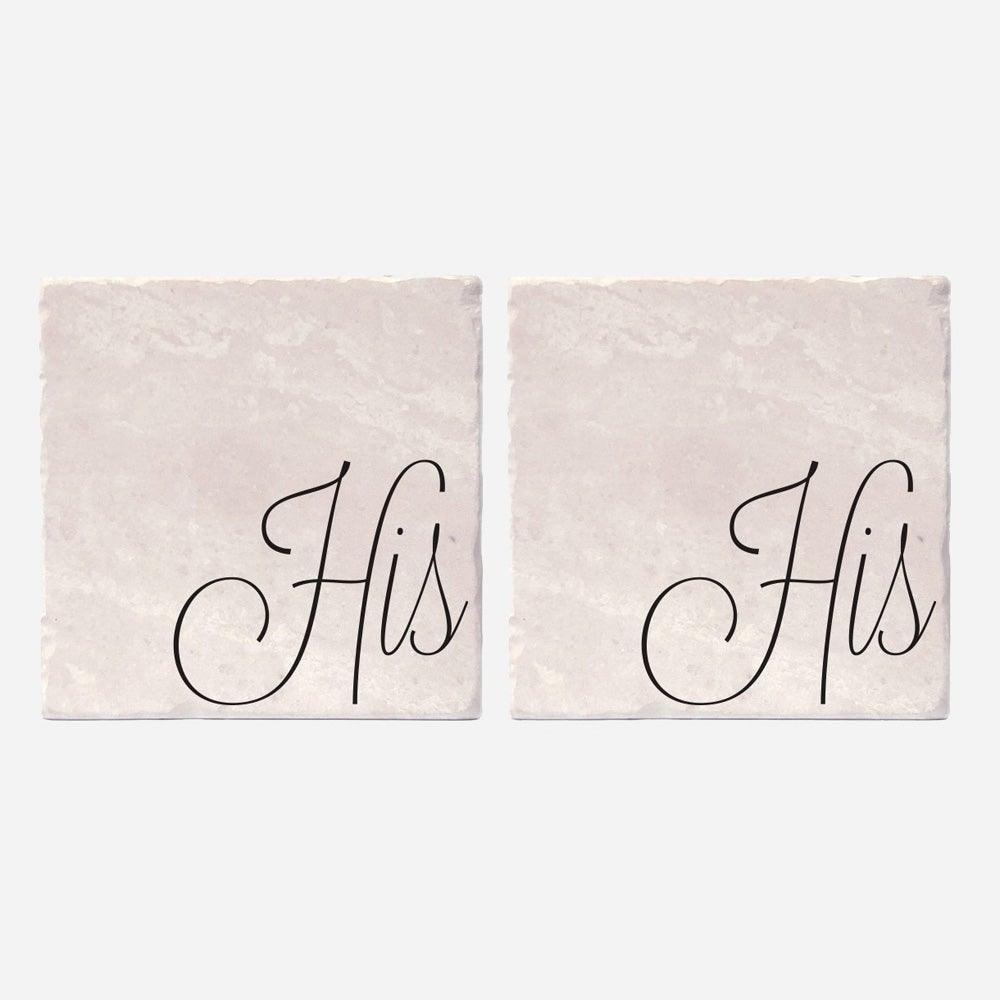 His & His Couple | Absorbent Tile Coasters by Versatile Coasters