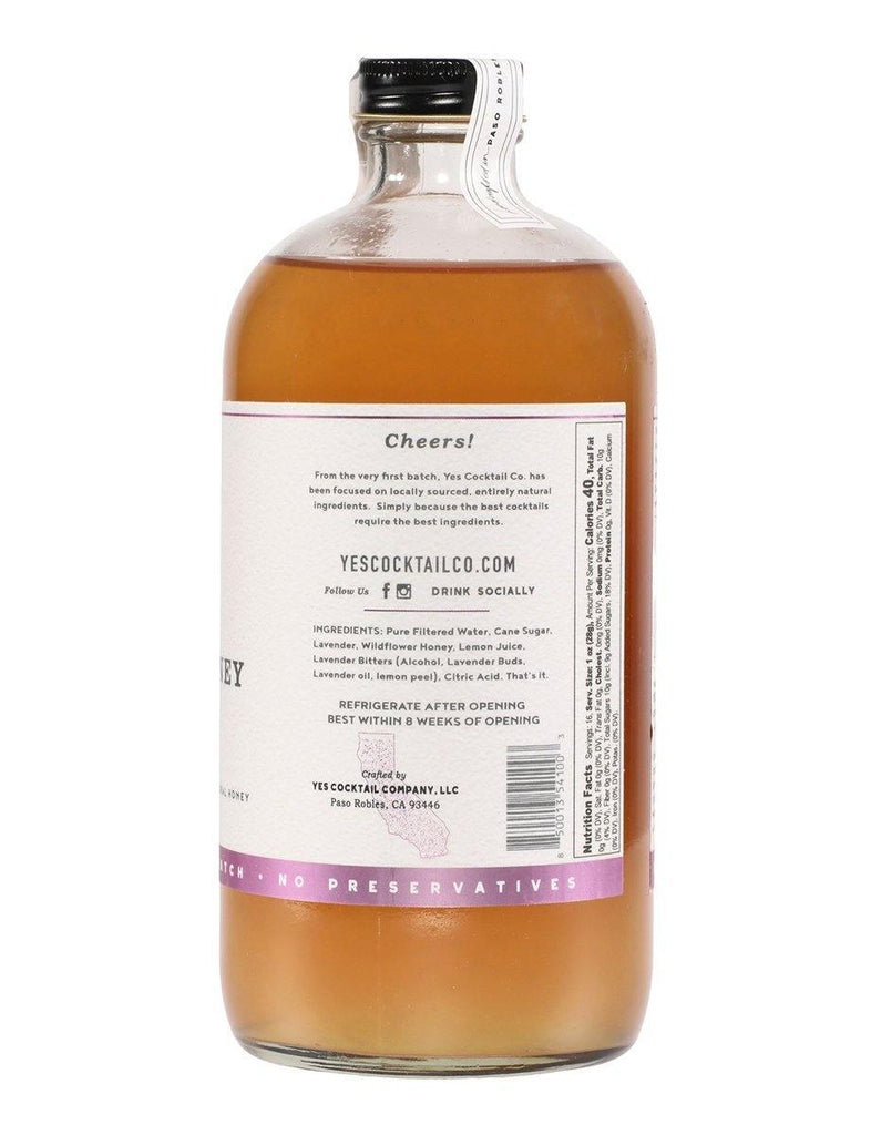 Lavender Honey Cocktail Mixer (16oz) by Yes Cocktail Co.