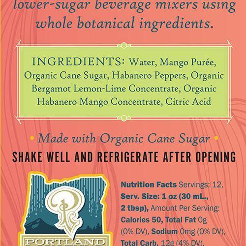 Mango Habanero Cocktail & Soda Syrup (12oz) by Portland Syrups