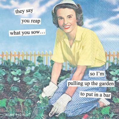 'Reap What You Sow' by Anne Taintor Cocktail Napkins (Pack of 20) by Boston International