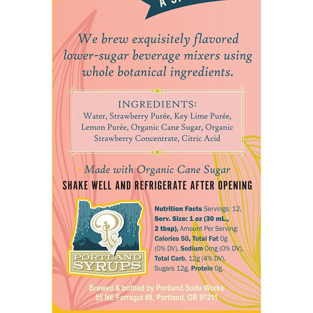 Strawberry Lemon Lime Cocktail & Soda Syrup (12oz) by Portland Syrups