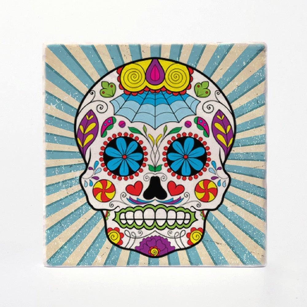 Sugar Skulls Absorbent Tile Coasters (Set of 4) by Versatile Coasters