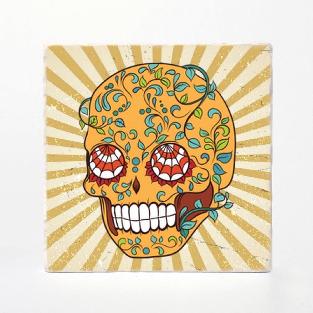 Sugar Skulls Absorbent Tile Coasters (Set of 4) by Versatile Coasters