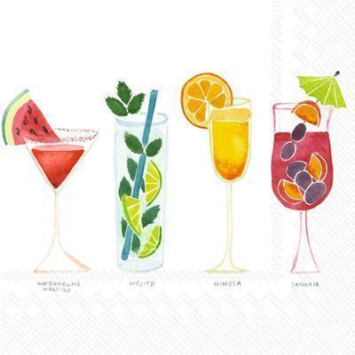 Summer Beverages Cocktail Napkins (Pack of 20) by Boston International